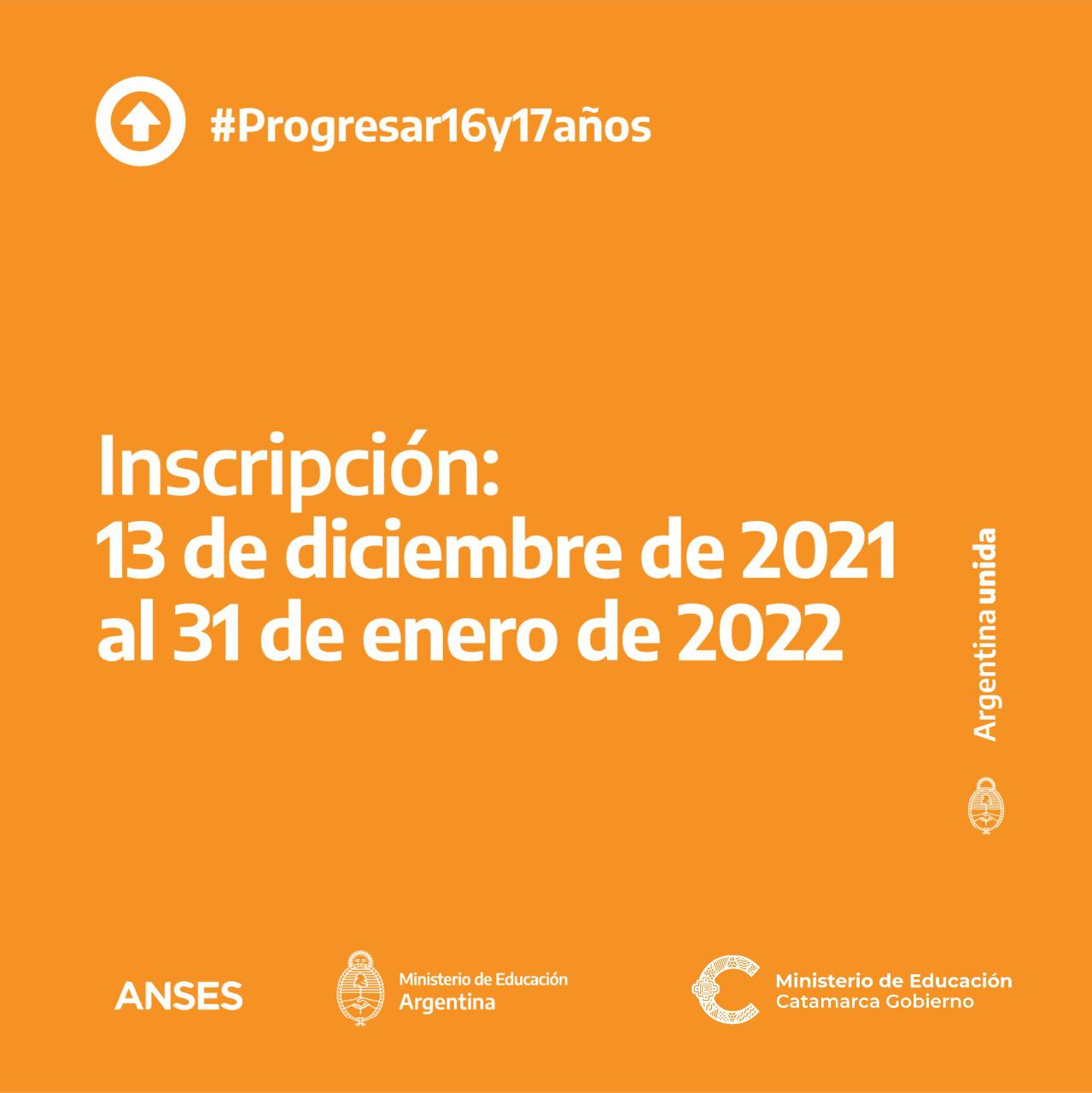Se abrió la inscripción del Progresar para alumnos de 16 y 17 años5