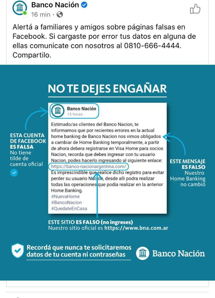 BNA - Posteo Facebook