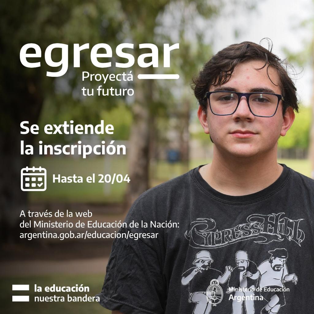 EgresAR se extiende la inscripción hasta el 20 de abril