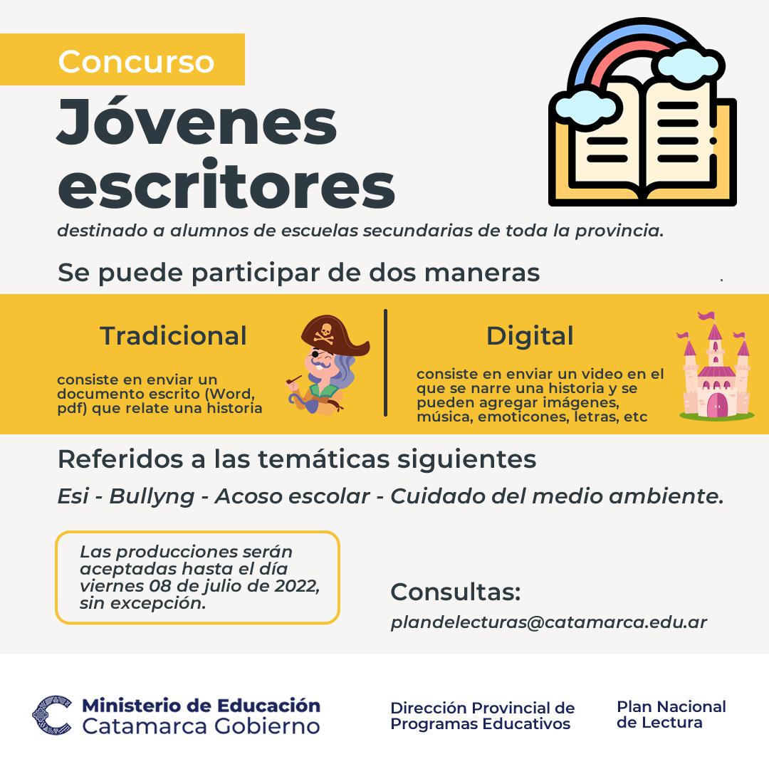 Educación lanza el concurso “Jóvenes escritores”