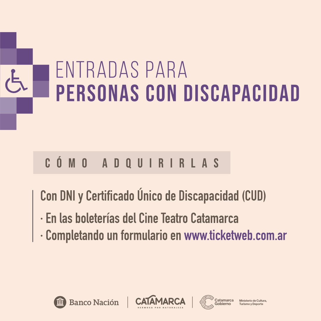 Poncho23 - Entradas Escenario Mayor - Discapacitados