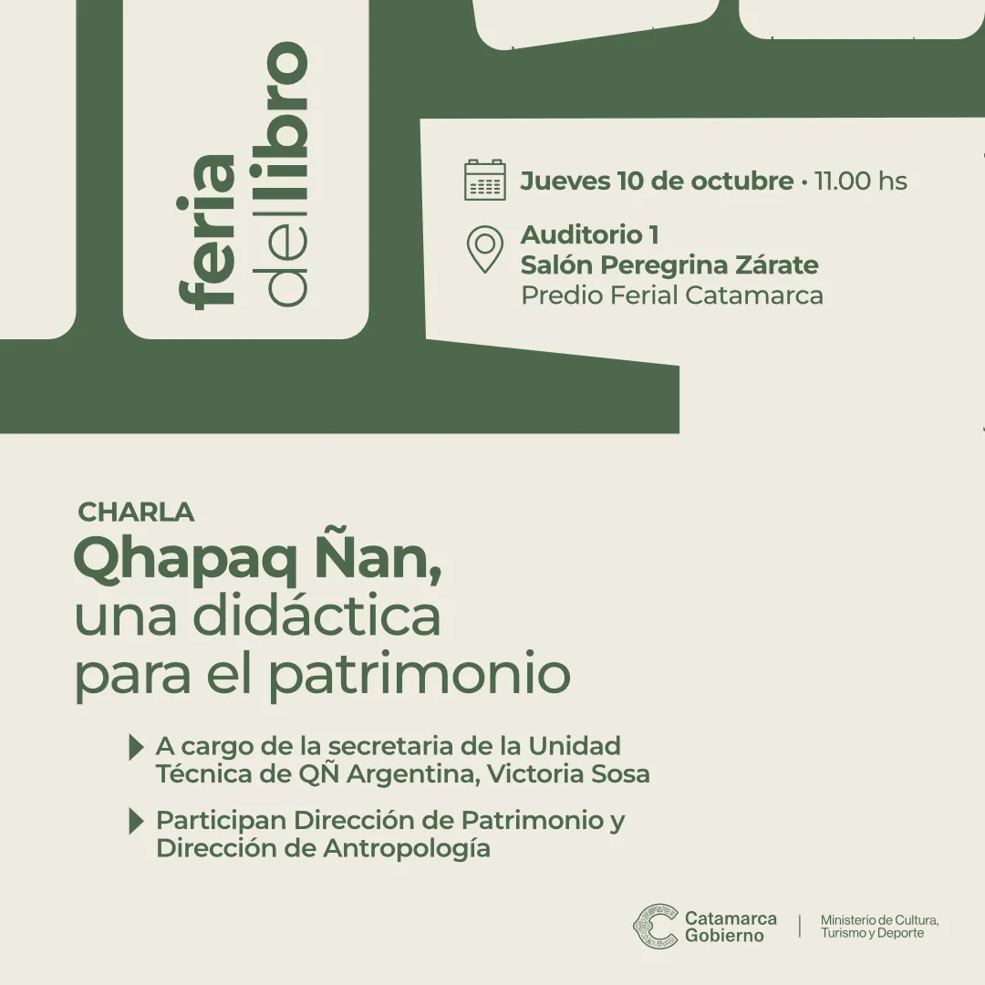 flyer FeriaLibro24 - charla Qhapaq Ñan