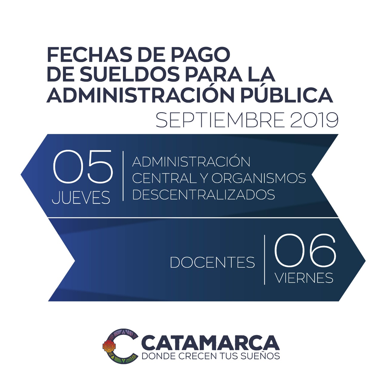 Sueldos septiembre 2019