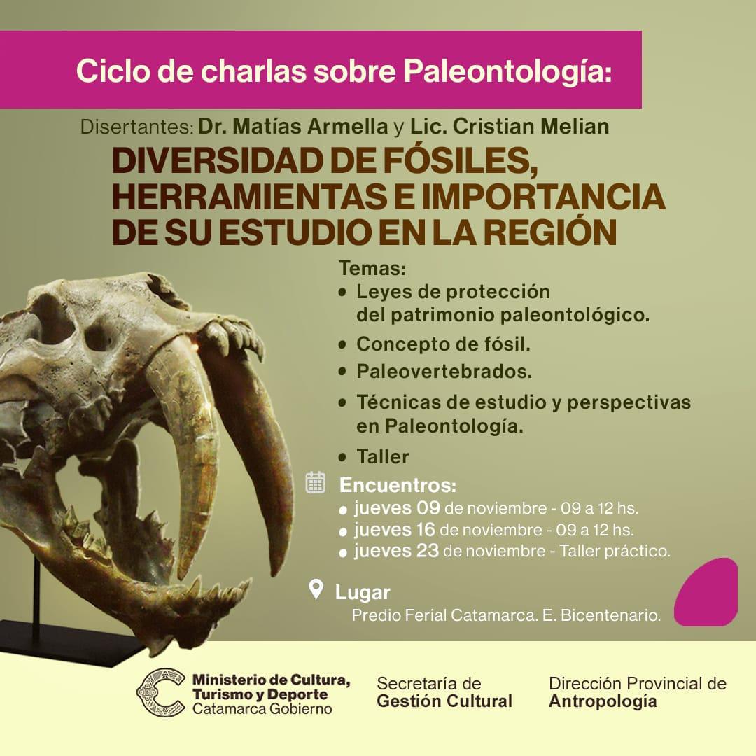 Flyer Ciclo Charlas Paleontología
