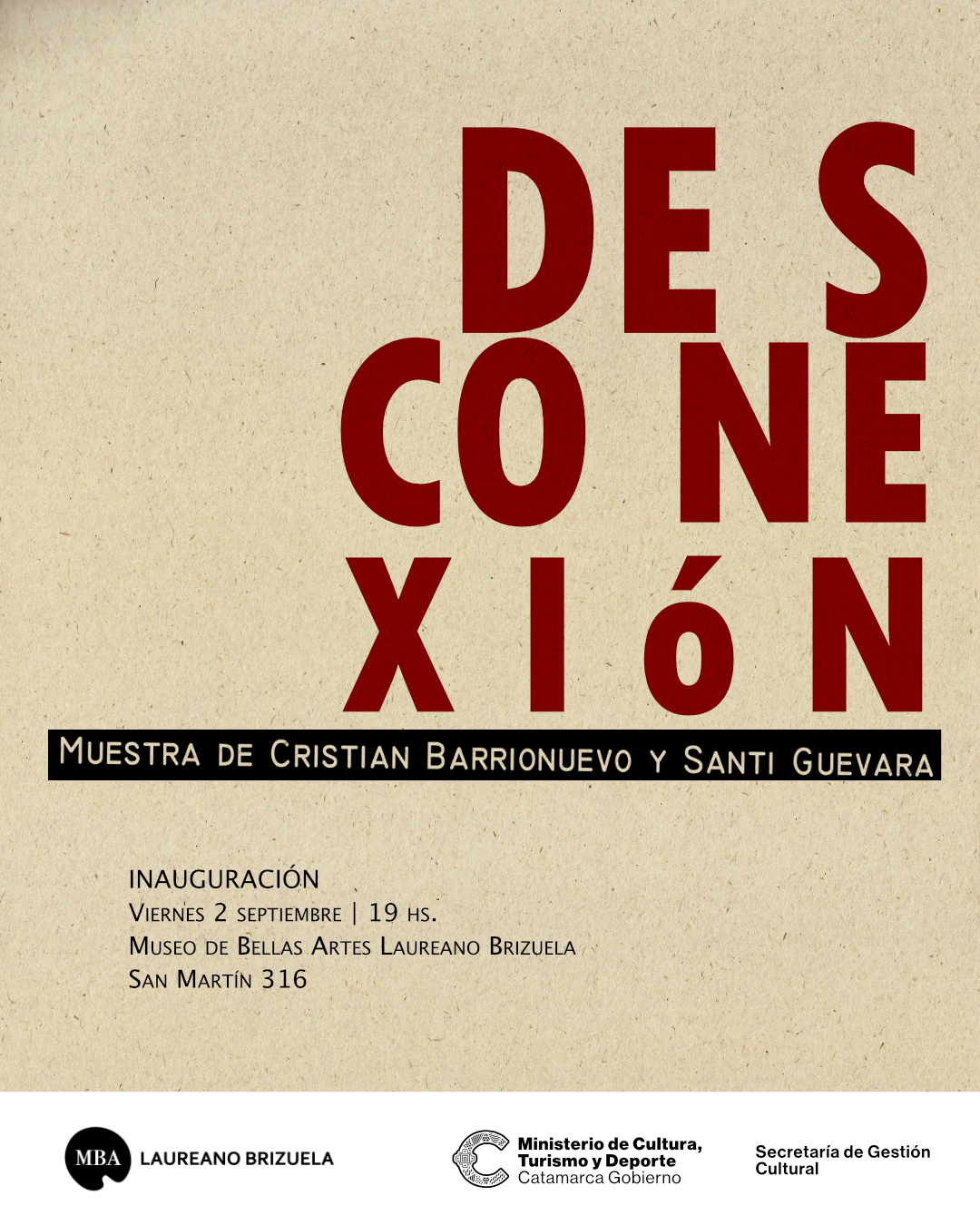flyer inauguracion muestra Desconexion