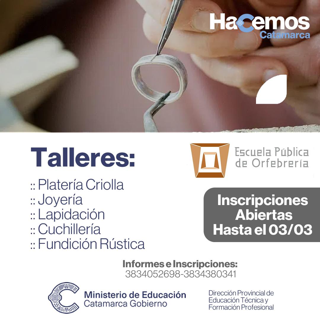 Inscripciones abiertas para la Escuela de Orfebrería de Catamarca