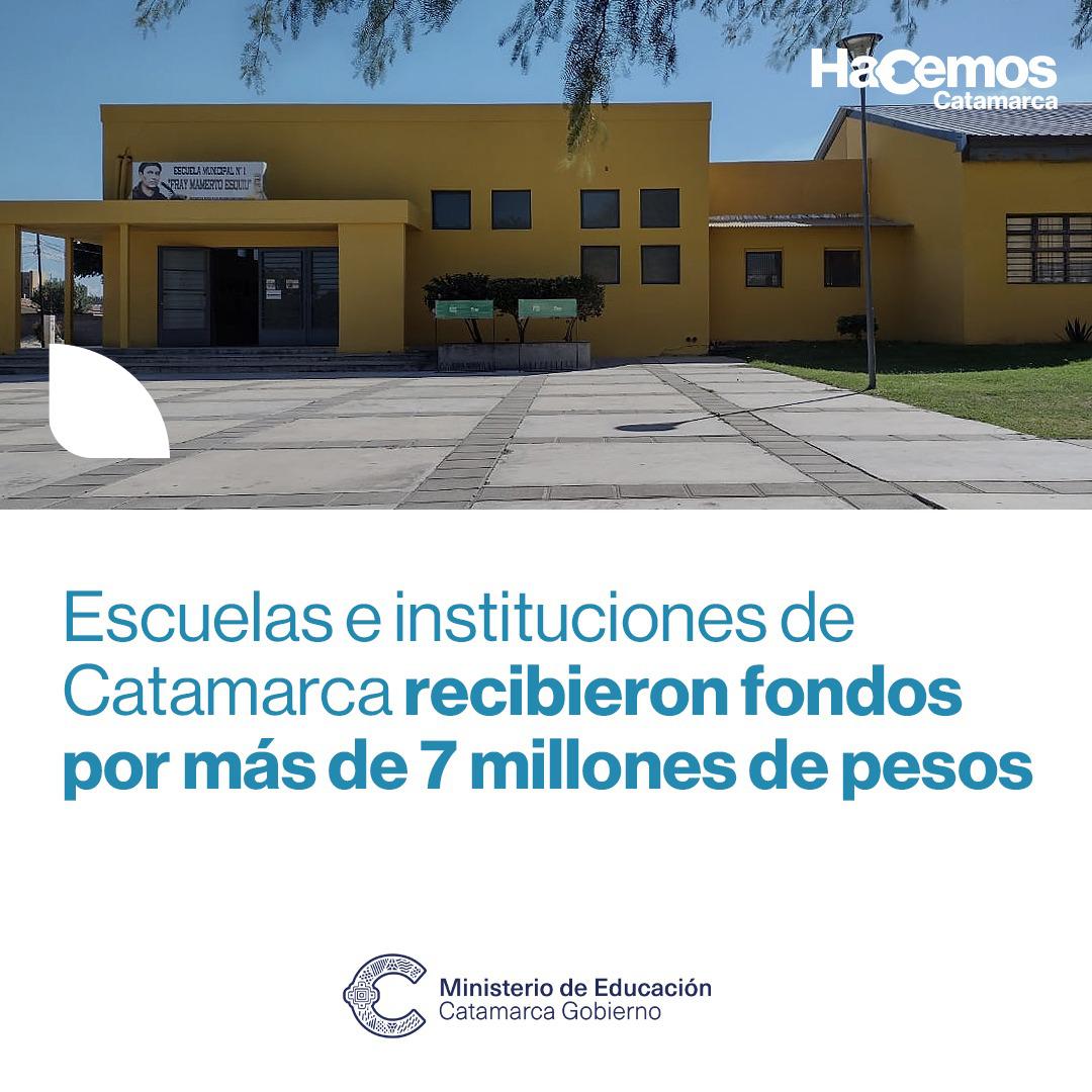 Escuelas e instituciones de Catamarca recibieron fondos por más de 7 millones de pesos - copia