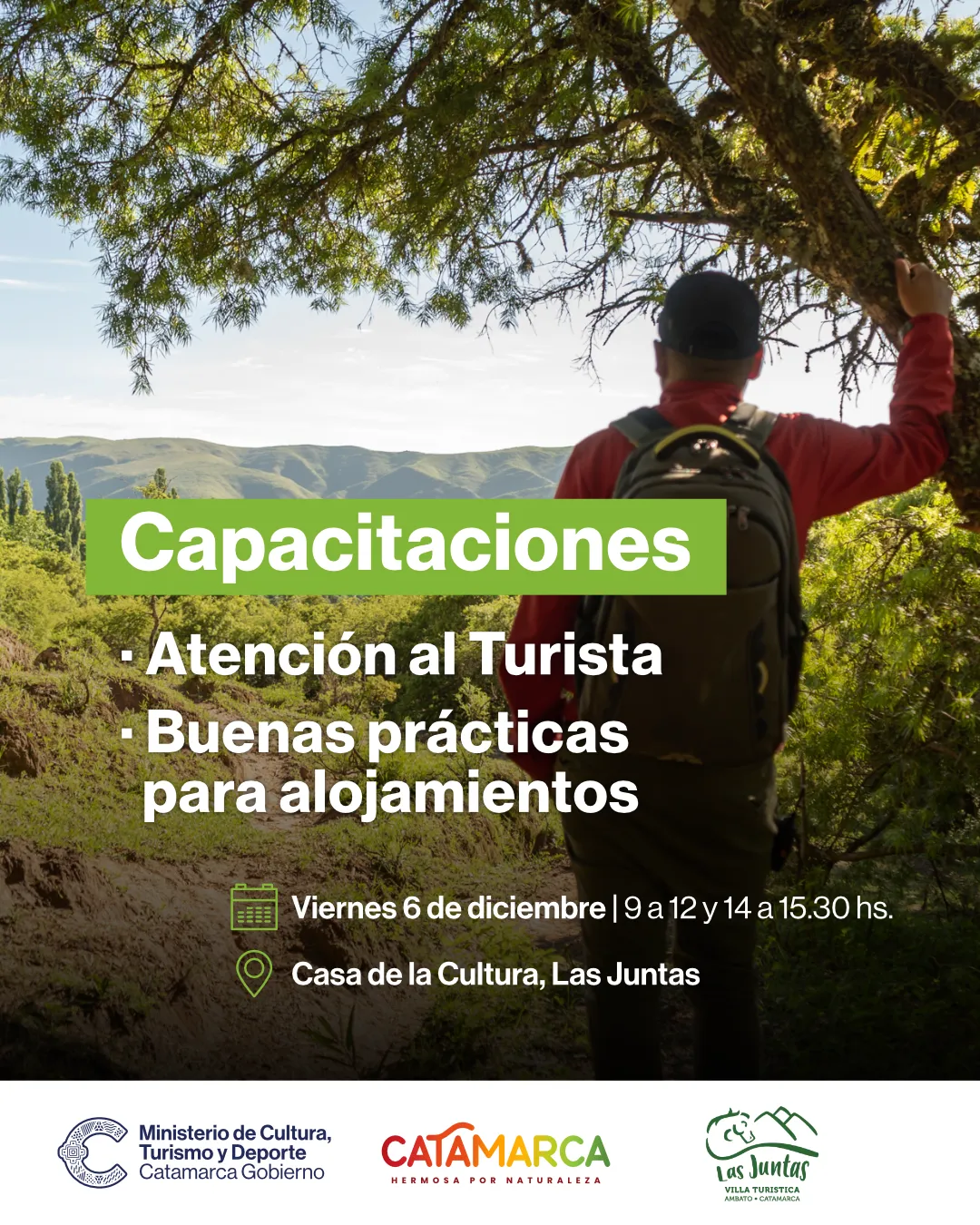 flyer Capacitaciones Turismo - Las Juntas