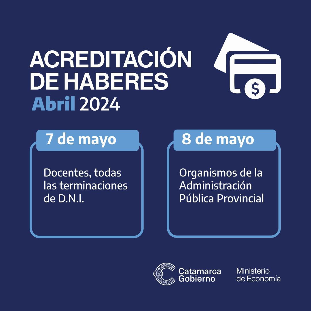 Acreditación de haberes para la Administración Pública provincial