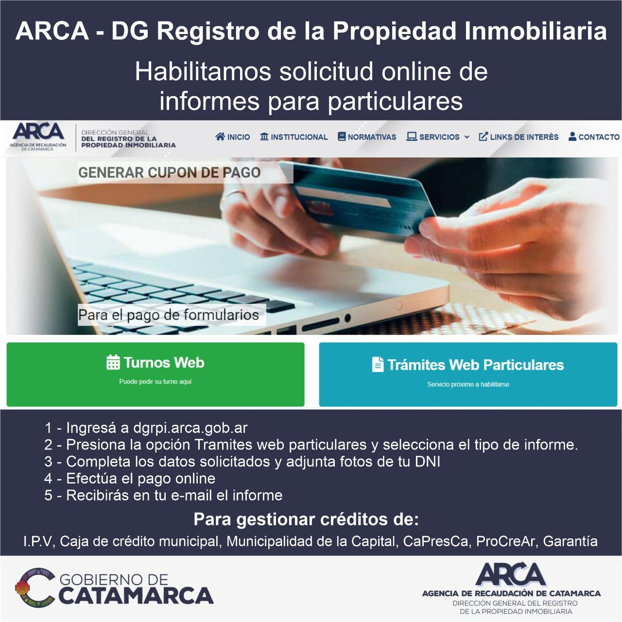 ARCA - Registro de la Propiedad, con trámites online