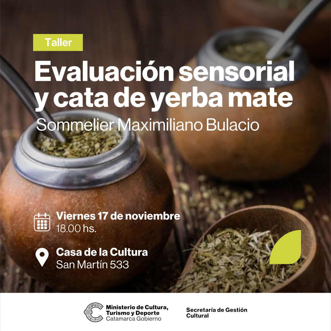 flyer taller Evaluacion Cata Yerba Mate