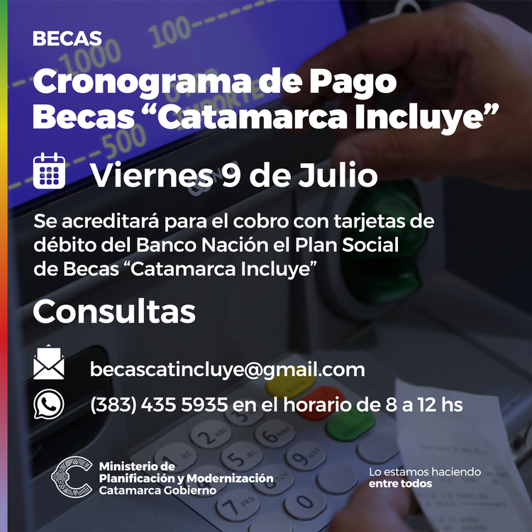 Pago de becas Catamarca Incluye