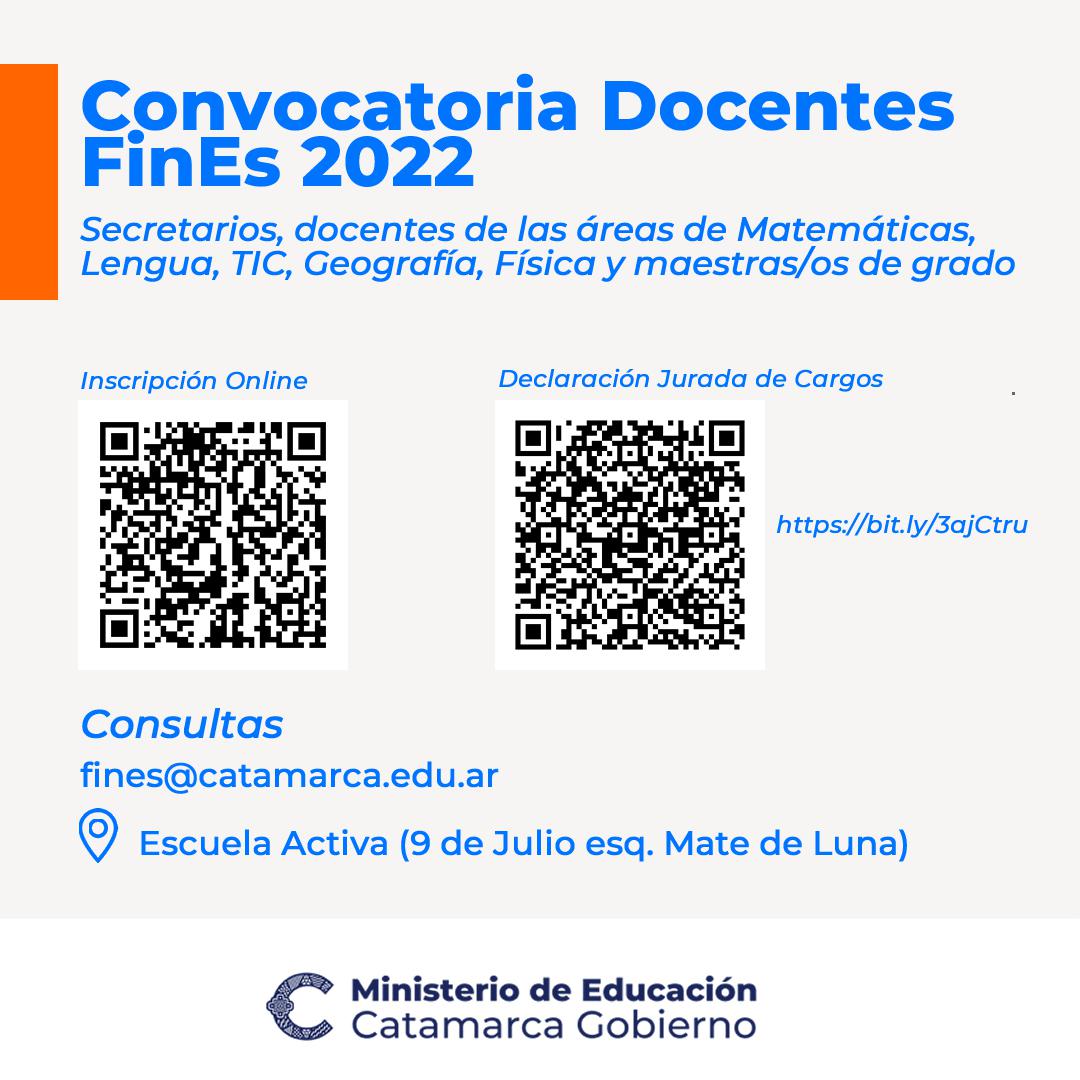 Convocatoria Docentes FinEs 2022