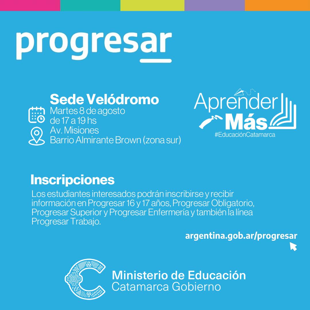 Inscripciones para Progresar en el Velódromo